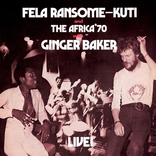 Portada del vinilo “Fela Live! with Ginger Baker”